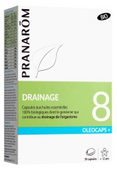 Pranar&ocirc;m Ol&eacute;ocaps+ 8 Capsules d'Huiles Essentielles Bio Drainage 30 Capsules