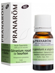 Pranar&ocirc;m Huile Essentielle G&eacute;ranium Rosat Cv Bourbon Bio P&eacute;largonium X Graveolens Bourbon Feuille 10 Ml...
