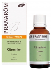 Pranar&ocirc;m Huile Essentielle Citronnier Bio Zeste Format Familial 30 ml