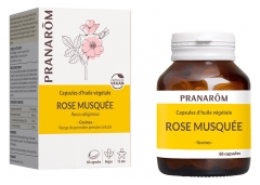 Pranar&ocirc;m Huile V&eacute;g&eacute;tale Rose Musqu&eacute;e Vierge de Premi&egrave;re Pression &agrave; Froid Graines Acides Gras Essentiels 60 Capsules