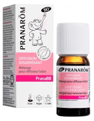 Pranar&ocirc;m Pranabb Diffusion Assainissant M&eacute;lange Pour Diffuseur Bio (Eco) Aux Huiles Essentielles de Ravintsara Bois de Rose Niaouli Pin Maritime 10 ml