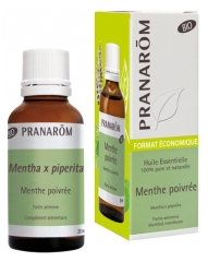 Pranar&ocirc;m Huile Essentielle de Menthe Poivr&eacute;e Bio - Partie A&eacute;rienne - Format Familial - 30 ml
