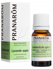 Pranar&ocirc;m Huile Essentielle Lavande Aspic Lavandula Latifolia Spica Sommit&eacute; Fleurie Hect 10 ml