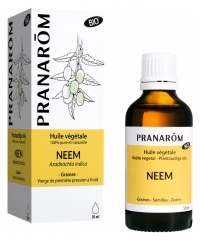 Pranar&ocirc;m Huile V&eacute;g&eacute;tale Neem Bio Azadirachta Indi&ccedil;a - Vierge de Premi&egrave;re Pression &agrave; Froid 50 ml