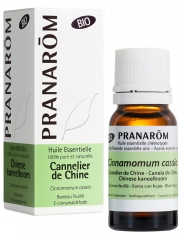 Pranar&ocirc;m Huile Essentielle Cannelier de Chine Bio Cinnamomum Cassia Rameau Feuill&eacute; 10 ml