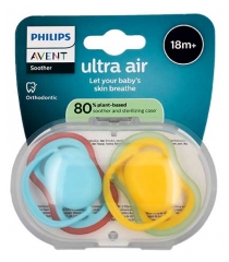 Avent Ultra Air 2 Sucettes Orthodontiques D&egrave;s 18 Mois
