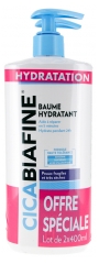 CicaBiafine Baume Hydratant Anti-Dess&egrave;chement Peaux Fragiles Lot de 2 x 400 ml