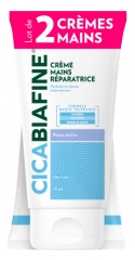 CicaBiafine Cr&egrave;me Mains R&eacute;paratrice Peaux S&egrave;ches Lot de 2 x 75 ml