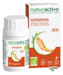 Naturactive Ginseng Vitalit&eacute; Physique et Intellectuelle Bio 60 G&eacute;lules