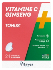 Vitavea Vitamine C + Ginseng Tonus 24 Comprim&eacute;s &agrave; Croquer