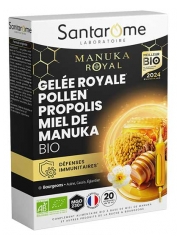 Santarome Bio Gel&eacute;e Royale Pollen Propolis Miel de Manuka Bio 20 Ampoules de 10 ml
