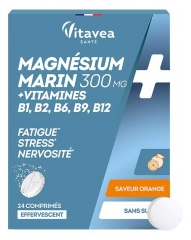 Vitavea D&eacute;tente Magn&eacute;sium + Vitamines B1 B2 B6 B9 B12 24 Comprim&eacute;s Effervescents