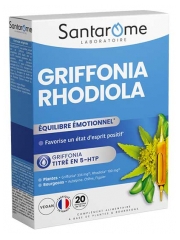 Santarome Griffonia Rhodiola 20 Ampoules de 10 ml