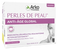 Arkopharma Perles de Peau Anti-&Acirc;ge Global - Tous Types de Peau - 30 Sticks (15 Jours)