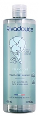 Rivadouce Gel Douche 3en1 Coton & Amande Corps Visage Cheveux 400 ml