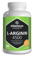 Vitamaze l-Arginine &agrave; Haute Dose 750 mg 360 Capsules