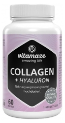 Vitamaze Collag&egrave;ne 300 mg + Acide Hyaluronique 60 Capsules