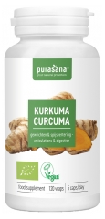 Purasana Vegan Curcuma Bio 120 G&eacute;lules