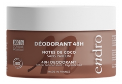 Endro D&eacute;odorant 48H Notes De Coco Sans Parfum Bio 50 g