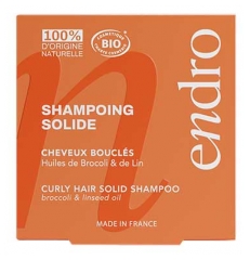Endro Shampoing Solide Cheveux Boucl&eacute;s Huile de Brocoli et de Lin Bio 80 ml