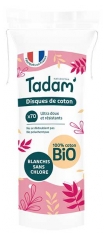 Tadam' Disques Ronds Ultra Doux et R&eacute;sistants de Coton Bio 70 unit&eacute;s