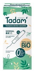 Tadam' Tampons Dermo-Sensitifs avec Applicateur Normal Bio 16 Unit&eacute;s