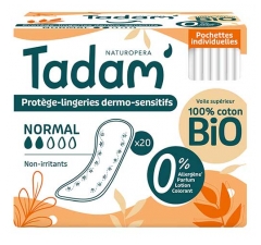 Tadam' Prot&egrave;ge-Lingeries Dermo-Sensitifs Normal Pochettes Individuelles 20 Unit&eacute;s