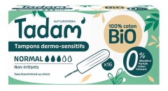 Tadam' Tampons Dermo-Sensitifs Normal Bio 16 Unit&eacute;s