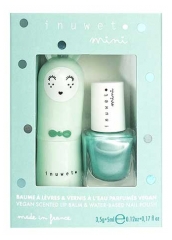 Inuwet Coffret Baume &agrave; L&egrave;vres 3,5 Grammes + Vernis Parfum&eacute; &agrave; l'Eau Pomme 5 ML