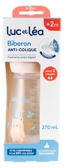 Luc et L&eacute;a Ergosense Biberon Plastique Anti-Colique 270 ml D&eacute;bit Moyen 2 Mois et +