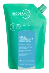 Bioderma S&eacute;bium Gel Moussant Purifiant Doux Peaux Mixtes &agrave; Grasses &Eacute;co-Recharge 400 ml