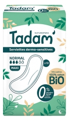 Tadam' Serviettes Dermo-Sensitives Maxi Normal 18 Unit&eacute;s