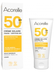 Acorelle Cr&egrave;me Solaire pour le Visage SPF50 Bio 50 ml