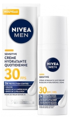 Nivea Men Sensitive Cr&egrave;me Hydratante Quotidienne Peaux Sensibles SPF30 50 ml