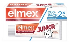 Elmex Dentifrices Junior Anti-Caries 6-12 ans Lot de 2 x 75 ml