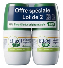Etiaxil D&eacute;odorant V&eacute;g&eacute;tal 24h Bio Lot de 2 x 50 ML