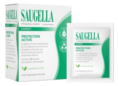Saugella Expert Protection Active 15 Lingettes Intimes Nettoyantes Individuelles