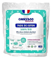 Carryboo Sensitive 150 Pads de Coton Bio