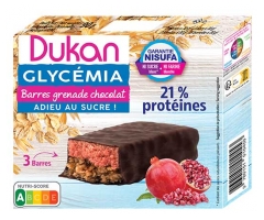 Dukan Glyc&eacute;mia 3 Barres Grenade Chocolat