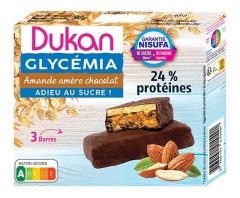 Dukan Glyc&eacute;mia 3 Barres Amande Am&egrave;re Chocolat