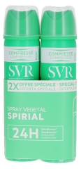 SVR Spirial : Soins de la sudation D&eacute;odorant V&eacute;g&eacute;tal Anti-Humidit&eacute; 2 x 75 ml