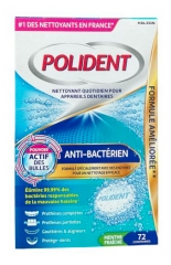 Polident Corega Nettoyant Anti-Bact&eacute;rien 72 Comprim&eacute;s