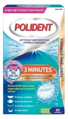 Polident Corega Nettoyant pour Appareils Dentaires 3 Minutes 66 Comprim&eacute;s