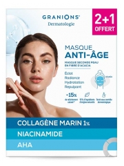 Granions Masque Anti-&Acirc;ge Seconde Peau 2 Masques de 22 ml + 1 Offert