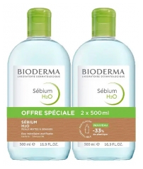 Bioderma S&eacute;bium H2O - Lot de 2 x 500 ml