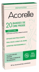 Acorelle Bandes de Cire Froide Jambes & Corps Bio x 20 Unit&eacute;s