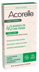 Acorelle Bandes de Cire Froide Jambes & Corps Bio x 40 Unit&eacute;s