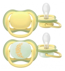 Avent Ultra Air Day and Night 2 Sucettes Orthodontiques Silicone 18 Mois et +
