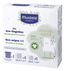 Mustela Kit Eco Lingettes 100% Coton Bio (10 Lingettes) 99 g