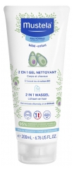 Mustela Gel Nettoyant 2 en 1 &agrave; l'Avocat Bio Corps et Cheveux 200 ml